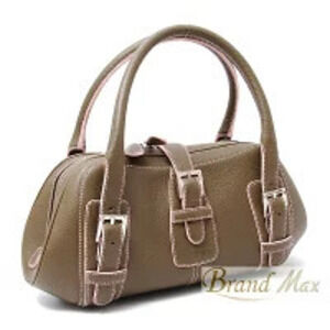 Loewe 2way Handbag Khaki Brown Green Pink